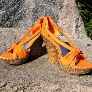 Qupid Orange Wedges - 7 - New